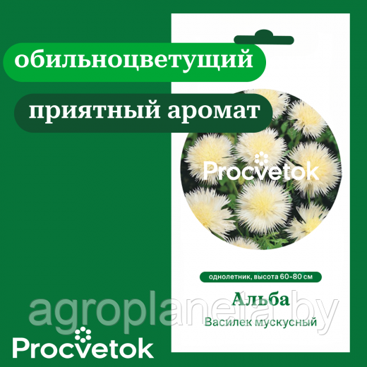 Василек мускусный Альба 0,5 Г